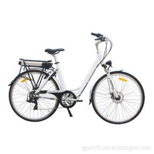 Custom comfortable 28 inch 250W City E Bike 700C black or